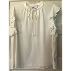 Nordstrom Rack, Women's Top/ Blouse, Ivory Cloud, Sleeveless, Size Medium, White